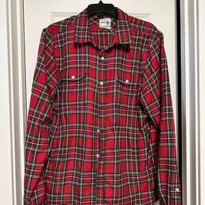 Unitryb Flannel Shirt Mens Large Red Button Up Long Sleeve